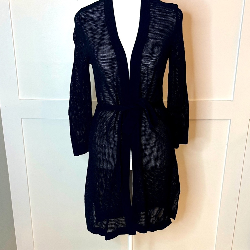 Calvin Klein Black Textured Knit Swim coverup size small